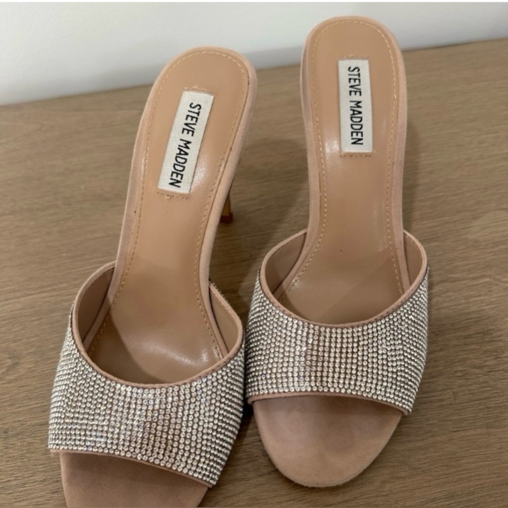 Steve Madden Rhinestone Heeled Sandals - Picture 3 of 5